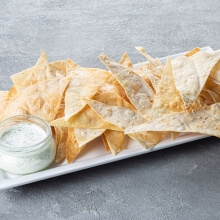 Lavash chips with sour cream sauce (1 plate/170g) - 1
