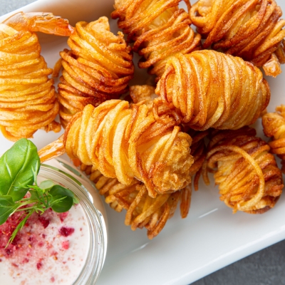 Krevett krõbekartuli kookonis (30 g/tk)