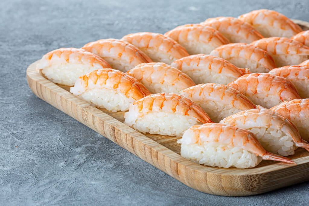 Sushi nigiri with prawn / 24 pcs